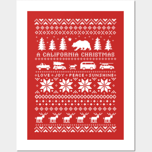 California Christmas Holiday Sweater Design Posters and Art